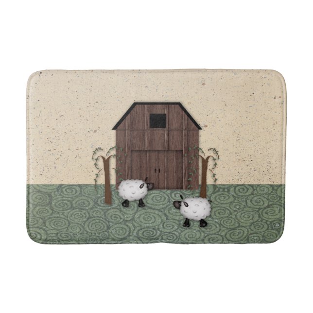 Barn Sheep Bath Mat Badematte (Vorderseite)