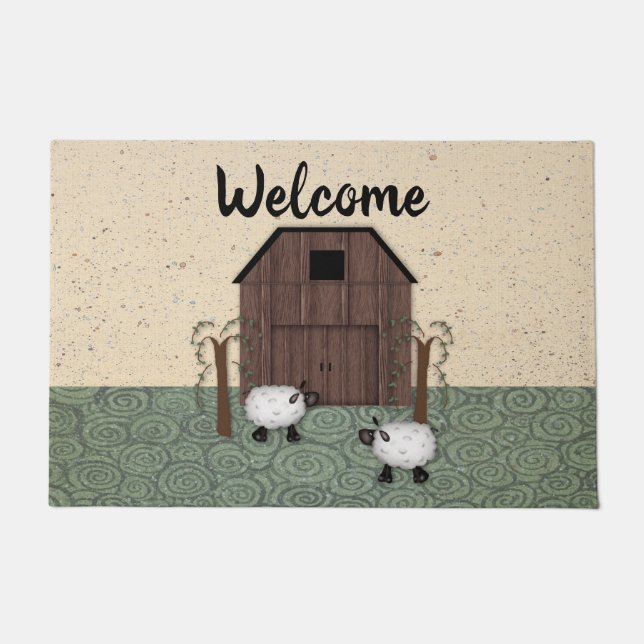 Barn Sheep Doormat Fußmatte (Vorderseite)