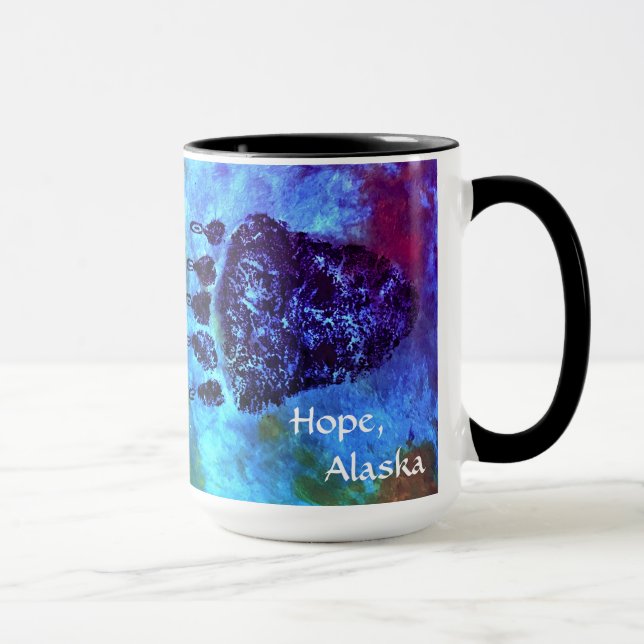 Bärn-Tatzen auf Blau - kundenspezifische Hoffnung, Tasse (Rechts)