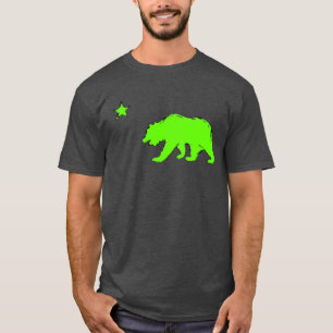 Bärn-Typneont-stück Kalifornien-Flagge grünes T-Shirt