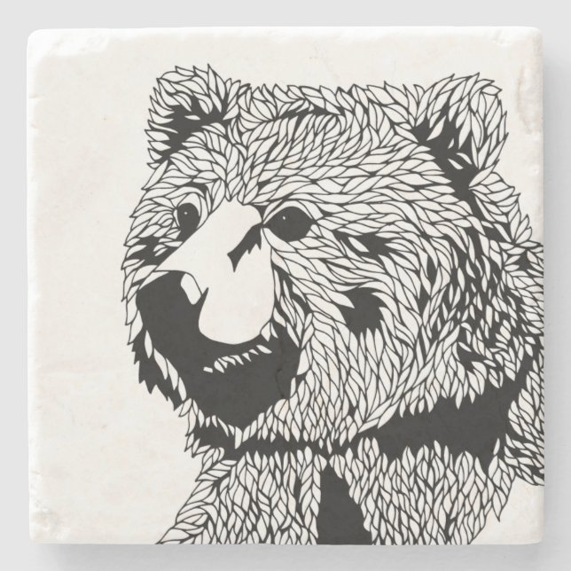 Bärn-Untersetzer Steinuntersetzer (Vorderseite)