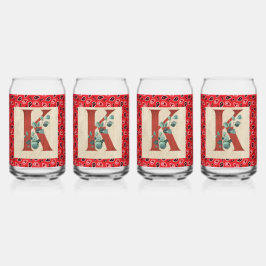 Barn Wood & Bandana Letter K Dosenglas