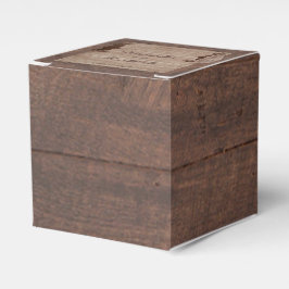 Barn Wood Bears Country Wedding Box Geschenkschachtel