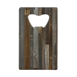 Barn Wood Flasche Öffnung Kreditkarte Größe Geldbeutel Flaschenöffner