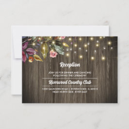 Barn Wood | Herbstliche Blume Hochzeitskarte Einladung