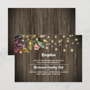 Barn Wood   Herbstliche Blume Hochzeitskarte Einladung