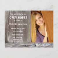Barn Wood Open House Invitation Carte postale