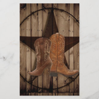 Barn Wood Texas Star Western Cowboy Stiefel