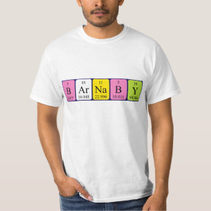 Barnaby Namen-Shirt periodischer Tabelle T-Shirt