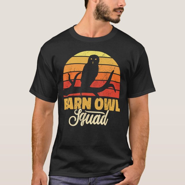 Barnauge Vogelbeobachtung Stallaugen retro für zwe T-Shirt (Vorderseite)