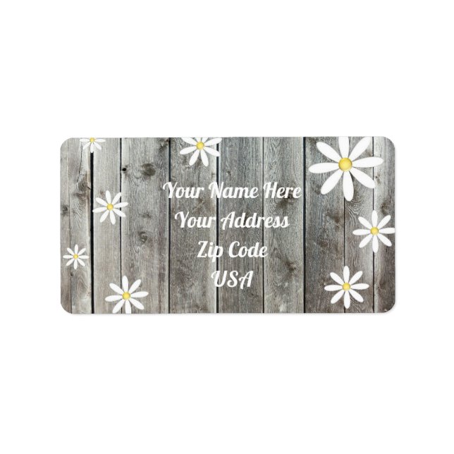 Barnboard Daisy Rücksendeadressen-Aufklebers Adressaufkleber (Vorne)