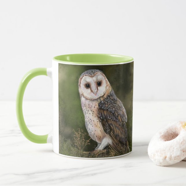 Barne Owl Coffee Mug (Avec donut)