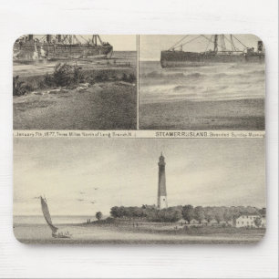 Barnegat Inlet Steamship Amerique Mousepad