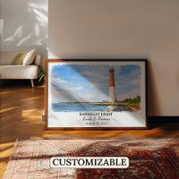 Barnegat Light New Jersey Poster, Aquarell