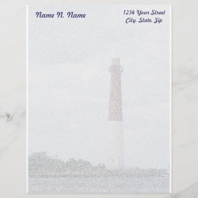 Barnegat Lighthouse LBI Letterhead Stationery Briefkopf (Vorderseite)