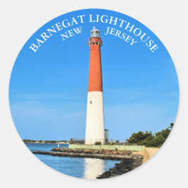 Barnegat Lighthouse, New Jersey Round Stickers