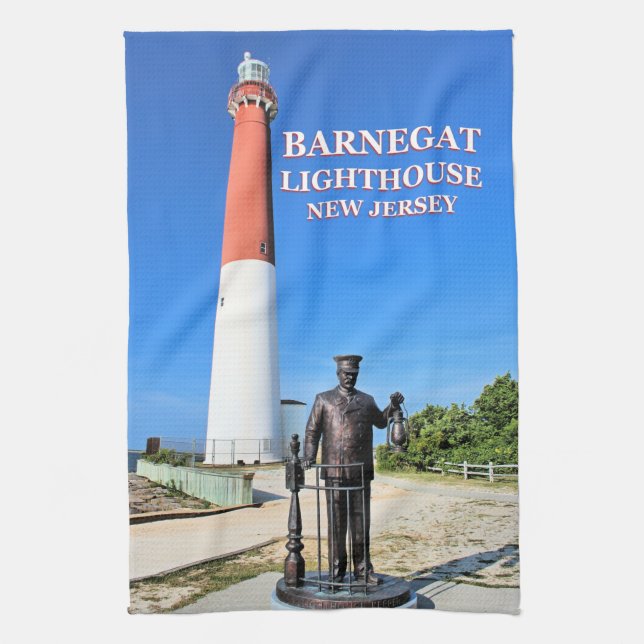 Barnegat Lighthouse, New Jersey Teetuch Geschirrtuch (Vertikal)