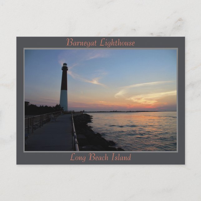Barnegat Lighthouse Sunset Postkarte (Vorderseite)