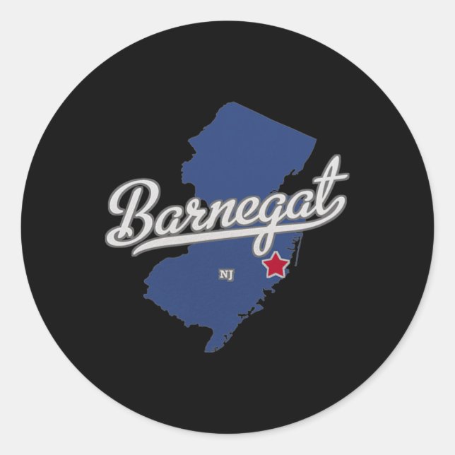 Barnegat New Jersey Nj Map  Runder Aufkleber (Vorderseite)