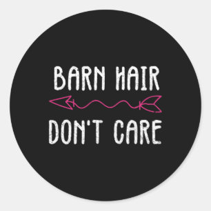 Barnerhase Dont Care Shirt I Reiten Runder Aufkleber