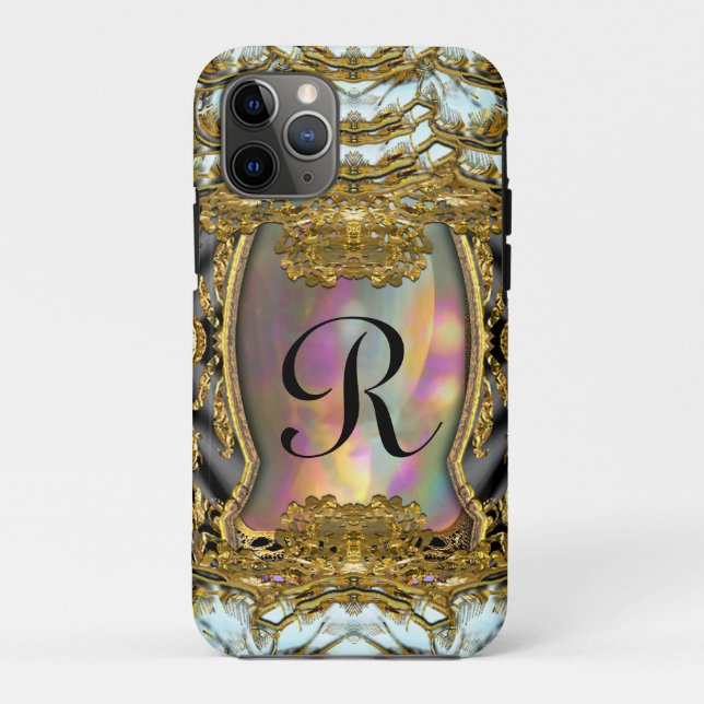 Barnetcue Dubois II Schutzbarocke Monogramm Case-Mate iPhone Hülle (Rückseite)