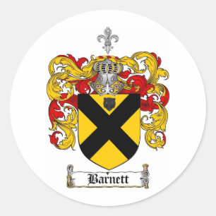 BARNETT FAMILIENWAPPEN - BARNETT WAPPEN RUNDER AUFKLEBER