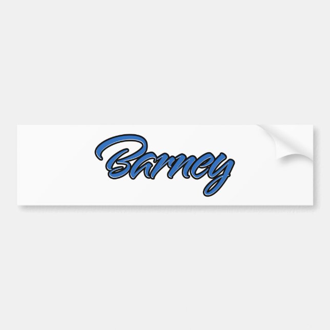 Barney Name blue Aufkleber Sticker Autoaufkleber (Vorne)
