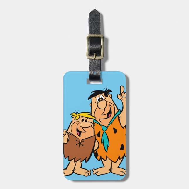 Barney Rubble and Fred Flintstone Gepäckanhänger (Vorderseite vertikal)