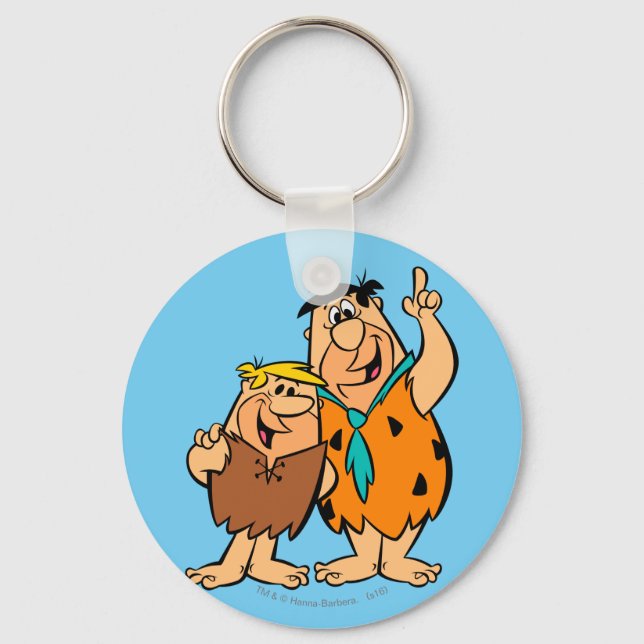 Barney Rubble und Fred Flintstone Schlüsselanhänger (Vorderseite)