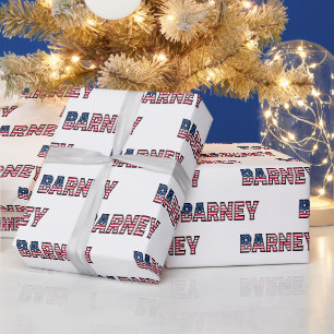 Barney Vorname Name USA US Geschenkpapier Papier