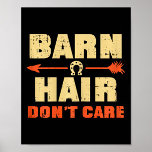 Barnhaar Dont Care Pferde Reiten Girls W Poster
