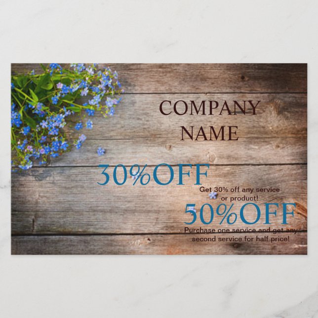 Barnholz-Blume botanischer Naturflorist Flyer (Vorne)