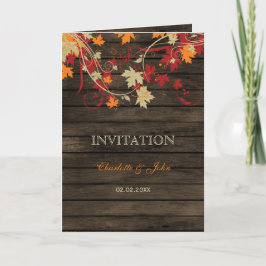 Barnholz Rustikale Herbstlaube Hochzeitseinladunge Einladung