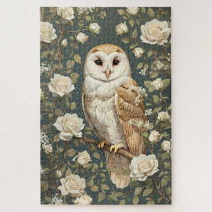 Barnowl und White Roses William Morris Inspiriert