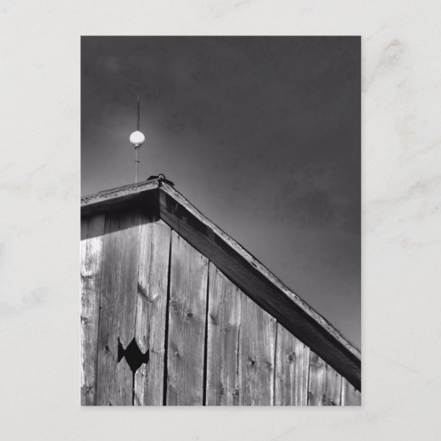 Barnpeak gegen Himmel in Schwarz & Weiß Postkarte (Vorderseite)