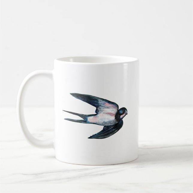 Barnschlucken Flying Illustration Kaffeetasse (Links)