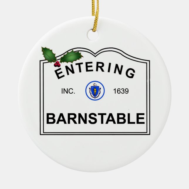Barnstable MA Keramik Ornament (Vorne)