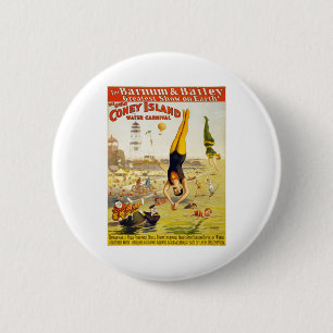 Barnum & Bailey Coney Island Wasserkarneval Button