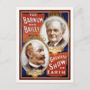 Barnum & Bailey Größte Show der Welt Postkarte