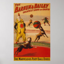 Barnum & Bailey - Herrliche Fußballhunde Poster