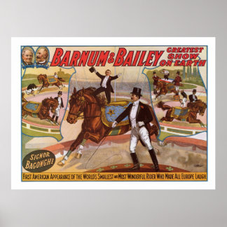 Barnum & Bailey Kleinste Rider-Werbung Poster
