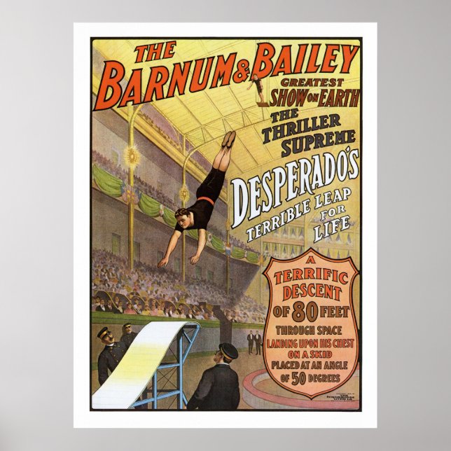 Barnum & Bailey Leap for Life Circus Advertising Poster (Vorne)