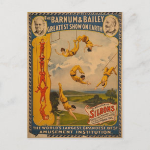 Barnum & Bailey / Trapezartisten Postkarte