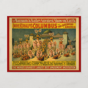 Barnum und Bailey Circus Poster Postkarte