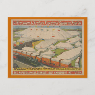 Barnum und Bailey Circus Poster Postkarte