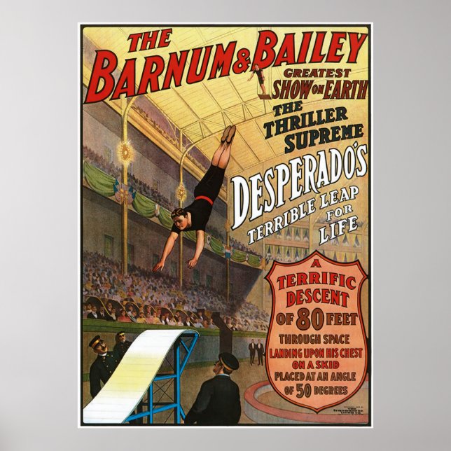 Barnum und Bailey Desperados Sprung ins Leben Poster (Vorne)
