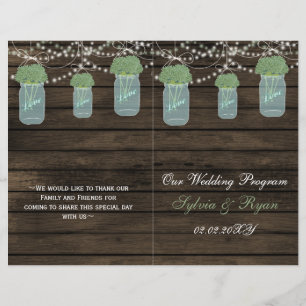 Barnwood jarres de maçonnerie, programmes de fleur