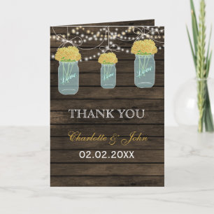 Barnwood jaune floral mât jarres Merci