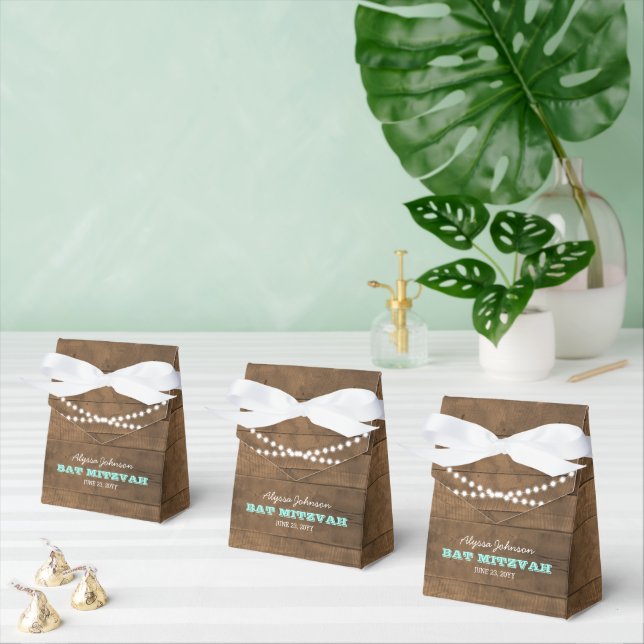 Barnwood Lights Aquamarin Bat Mitzvah Gevor Box Geschenkschachtel (Zahlreiche)