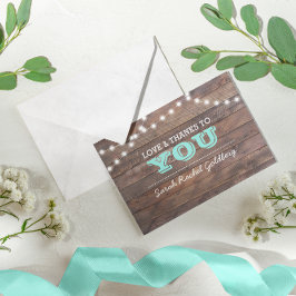 Barnwood Lights Aquamariner Bat Mitzvah Vielen Dan Dankeskarte